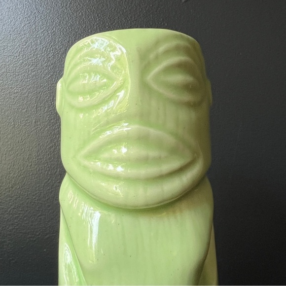 The Lucky Tiki Green Tiki Mug  Tangaroa Tropical Drink Ceramic Glass - Picture 7 of 8